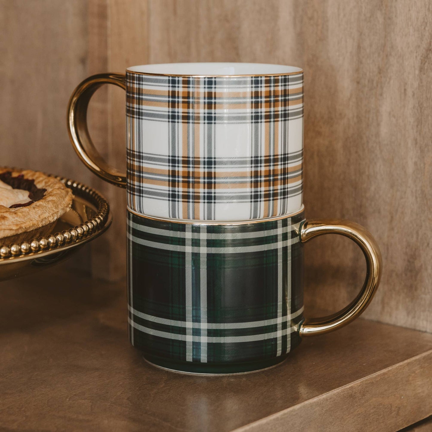 Navy Plaid Coffee Mug - Fall Decor & Gifts