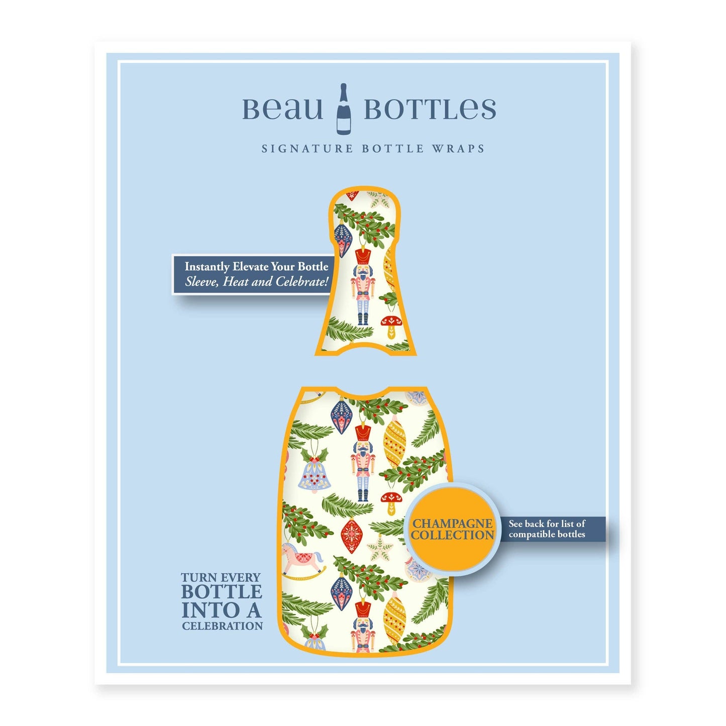 Beau Bottles – Merry Little Ornaments (Champagne)