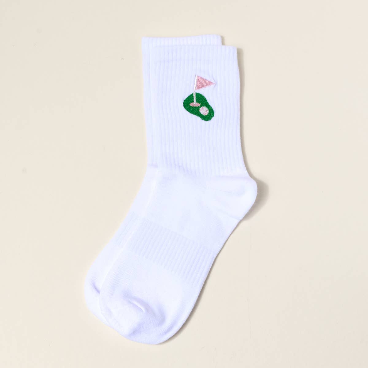 Embroidered Crew Socks–Golf