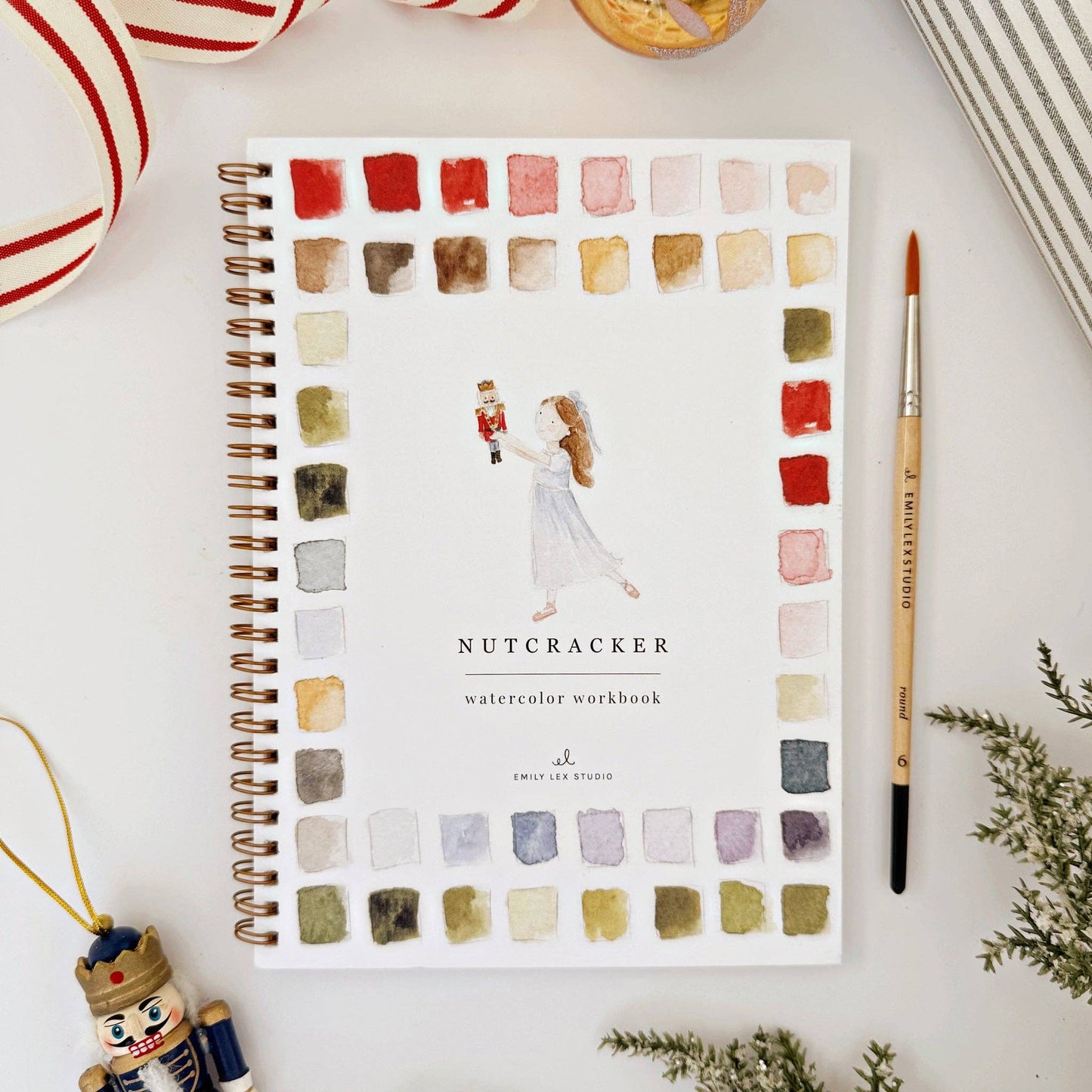 Holiday Nutcracker Watercolor Workbook