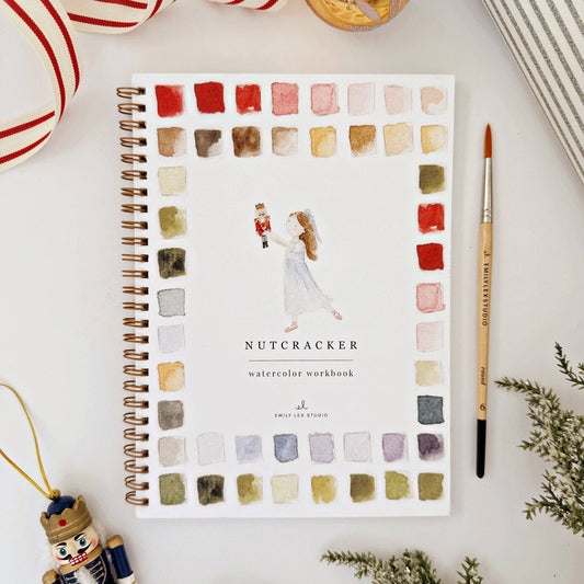 Holiday Nutcracker Watercolor Workbook