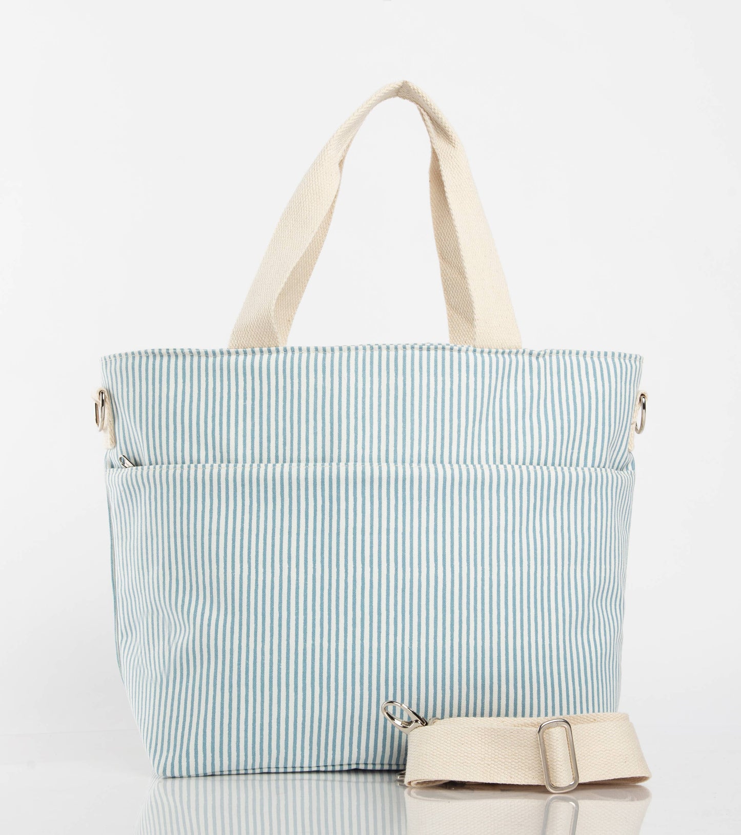 Striped Cooler Tote – Pastel Yellow