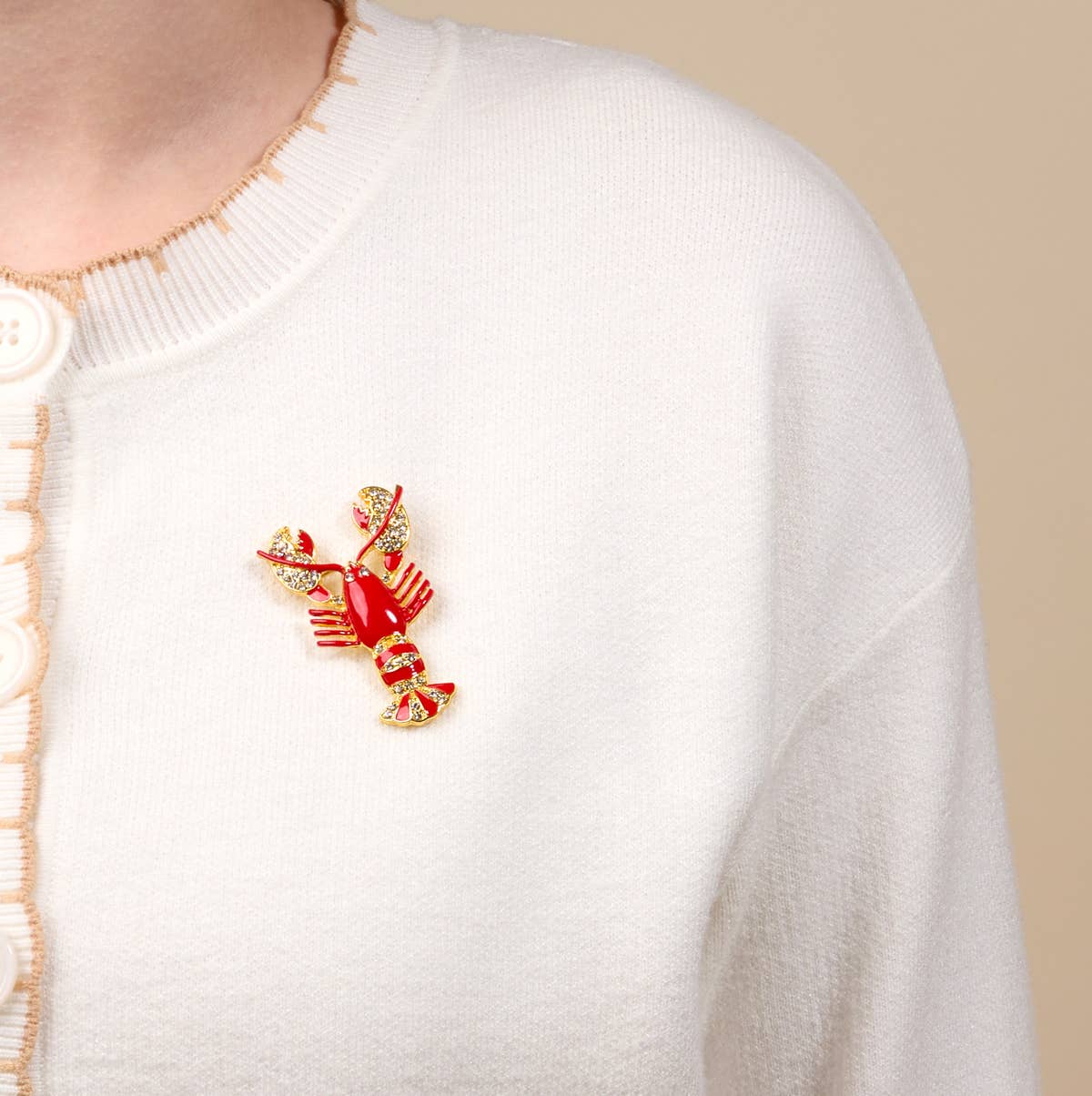 Timeless Brooch–Dazzle Lobster