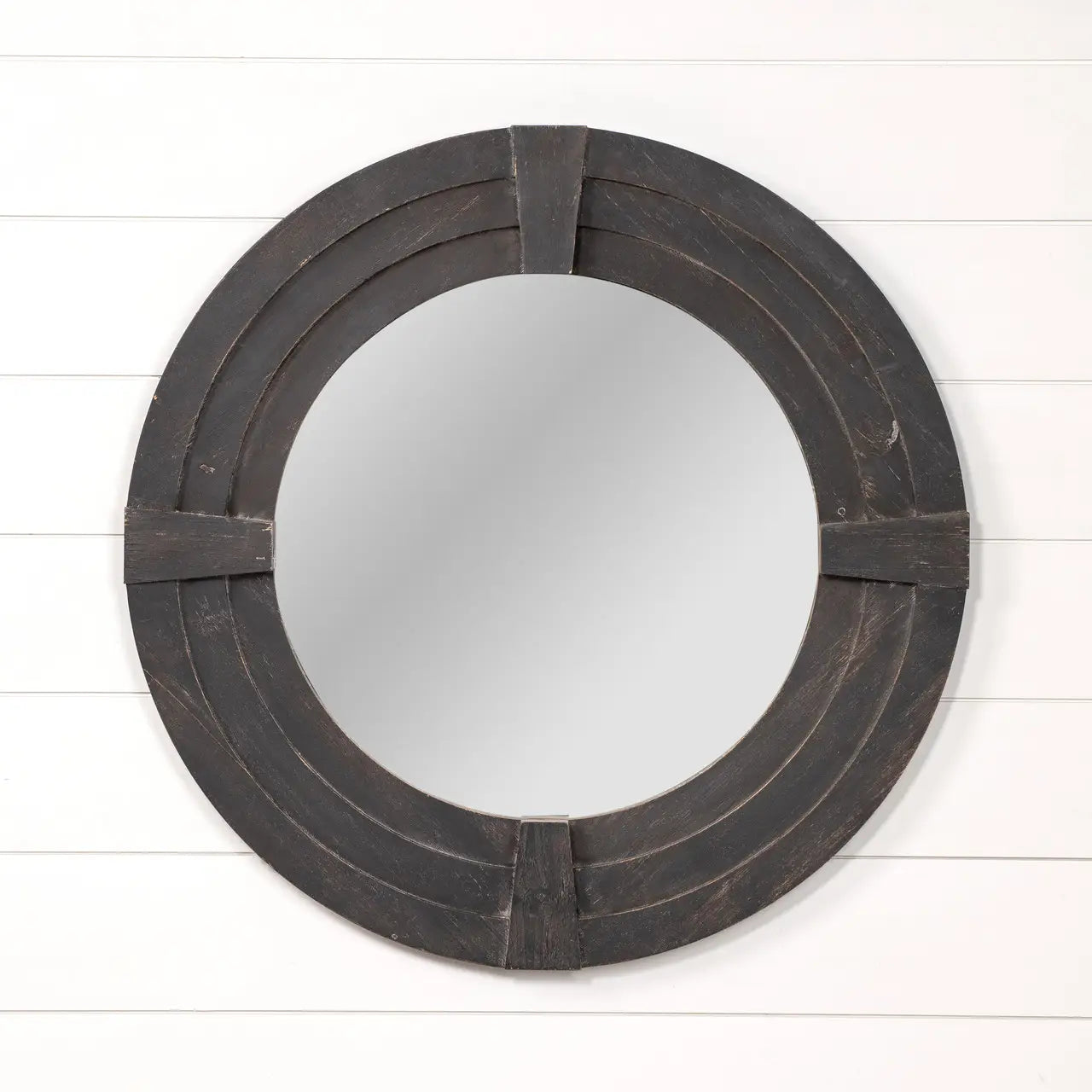 Round Black Wall Mirror