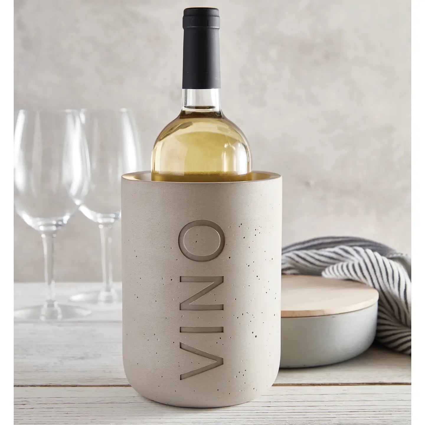 Vino Cement Wine Bottle Holder