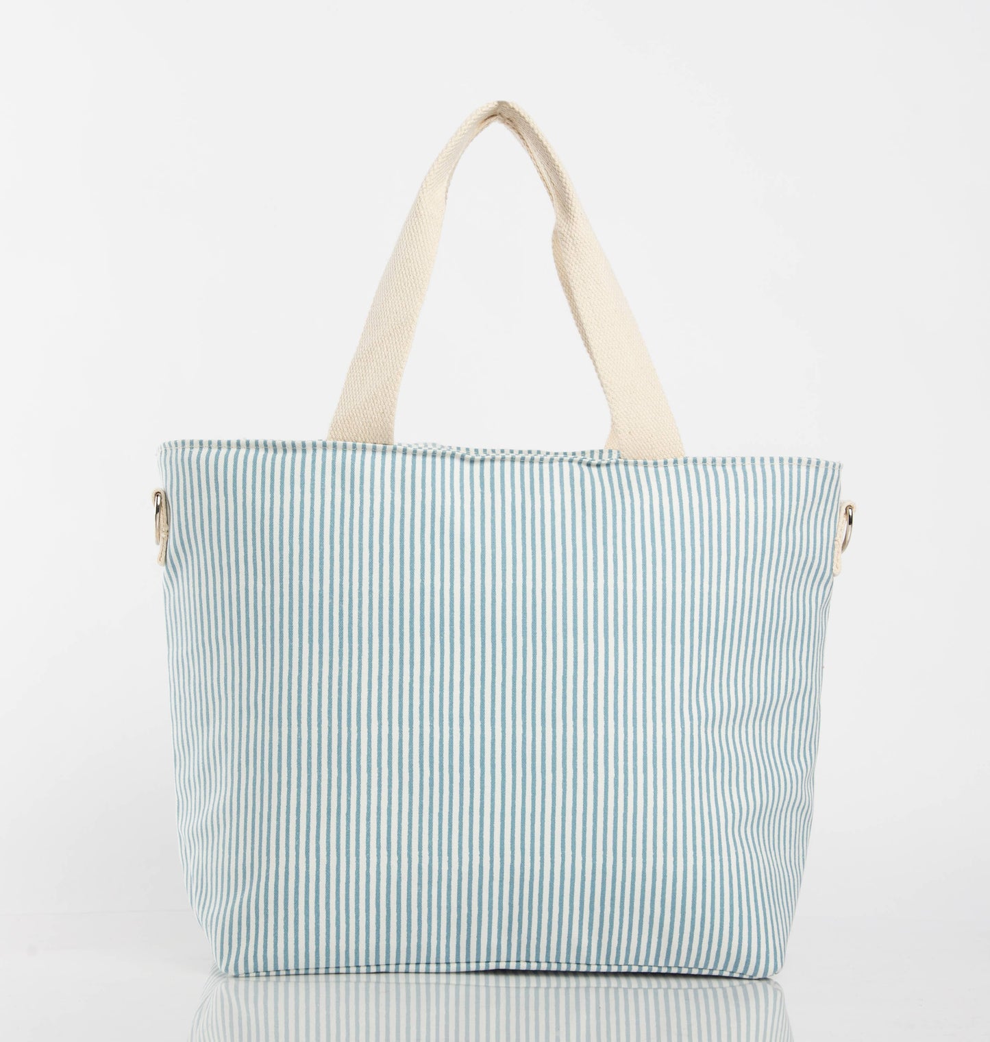 Striped Cooler Tote – Pastel Yellow
