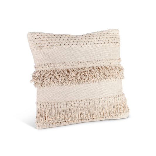 Promo Park Hill Collection Cotton Woven Fringe Square Pillow
