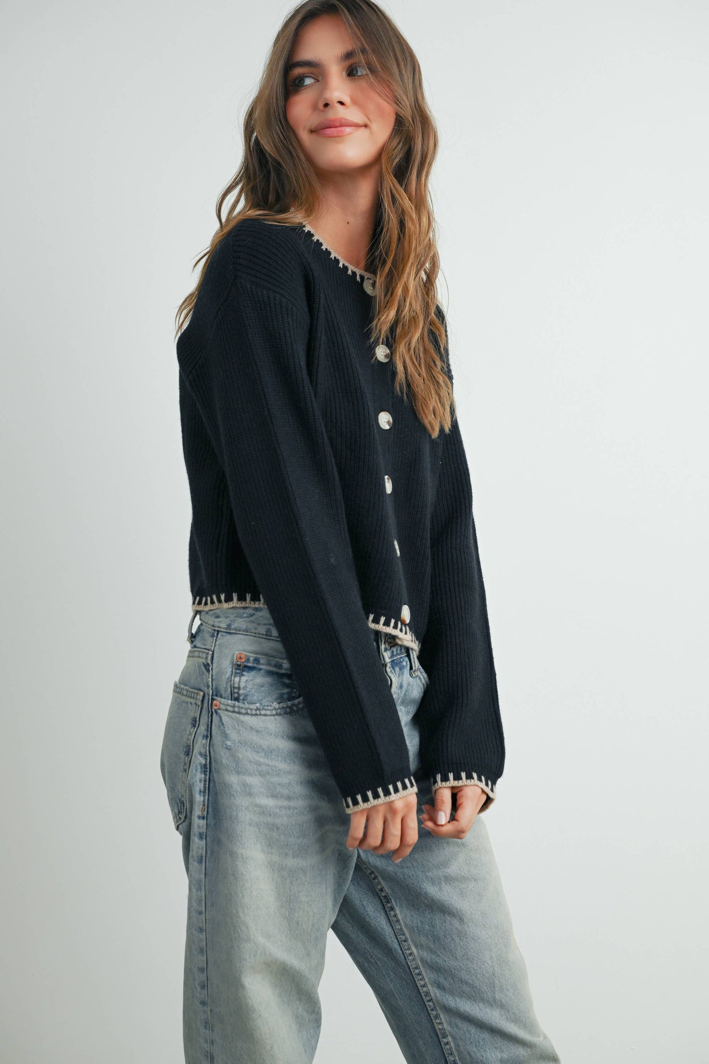 The Ivy Cardigan – Black Knit Classic