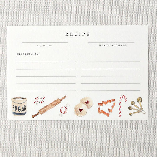 Holiday Baking Recipe Cards – Set of 12