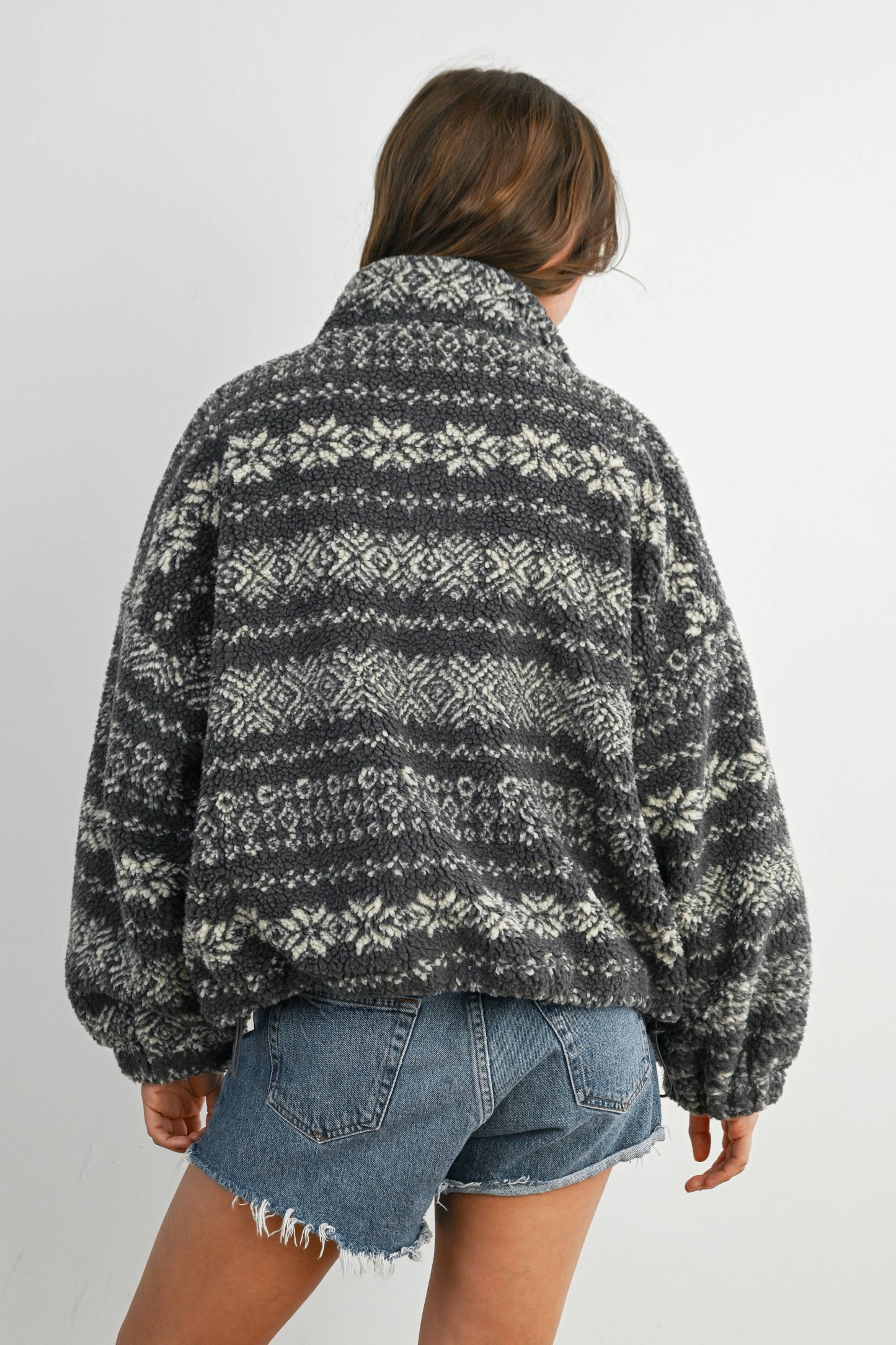 The Camden Jacket – Taupe Fleece Zip-Front