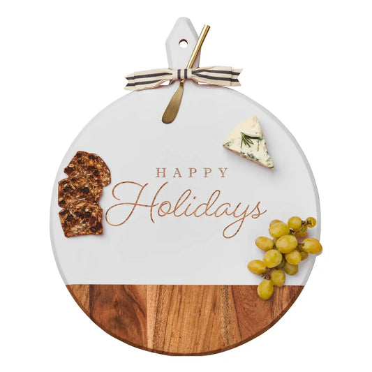 Heirloom Round Board- Happy Holidays