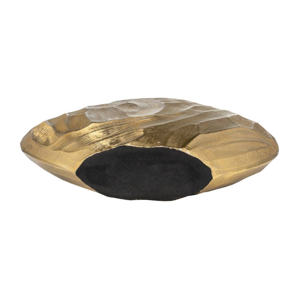 Metal Modern Hammered Decorative Vase - Gold, 14 in.