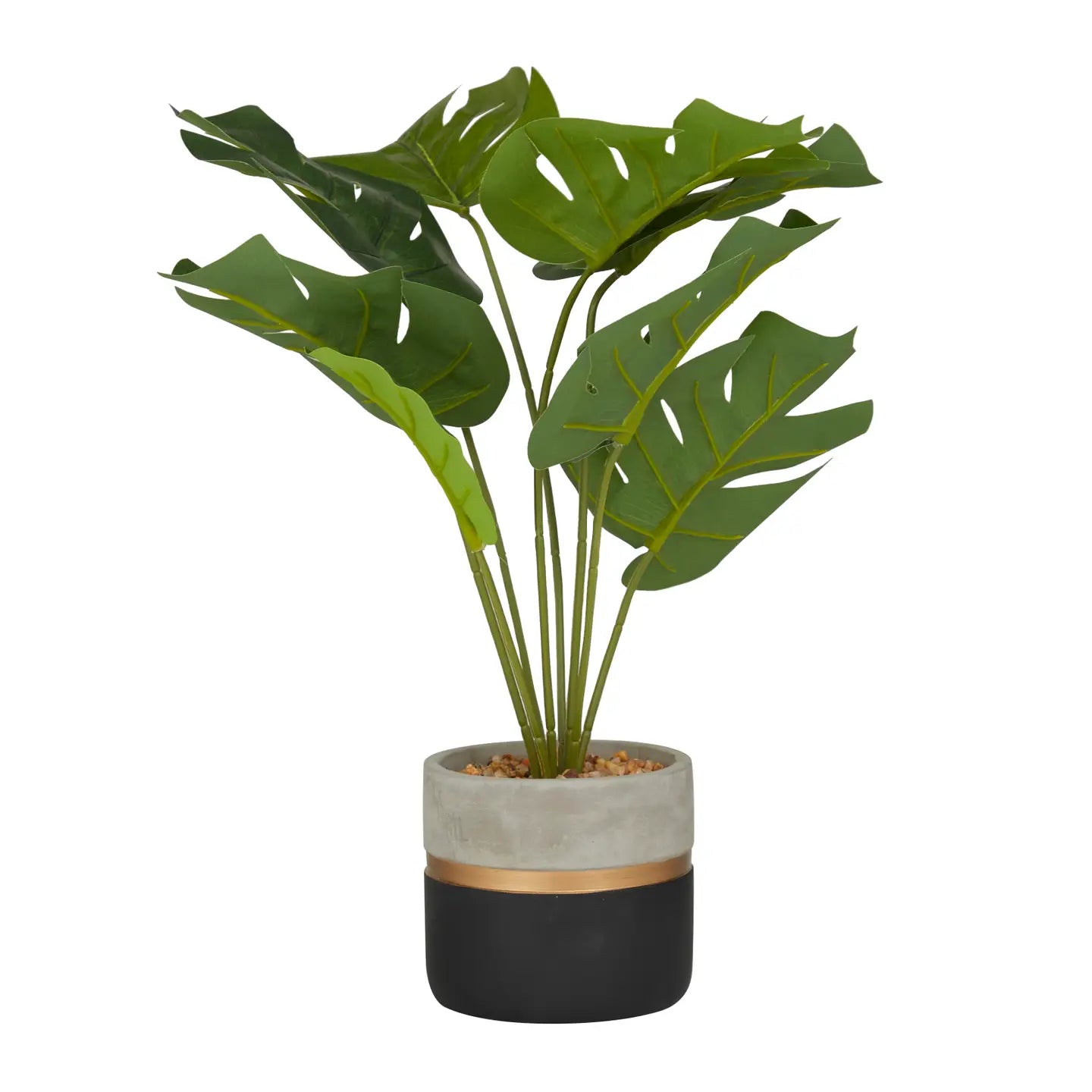 Contemporary Green Faux Foliage Artificial Plant