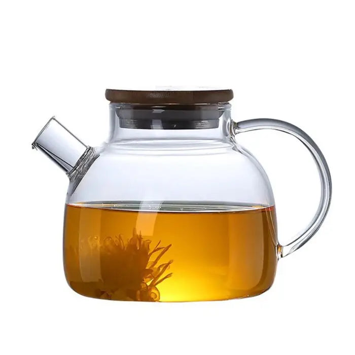 Glass See Through Teapot with Cork Lid