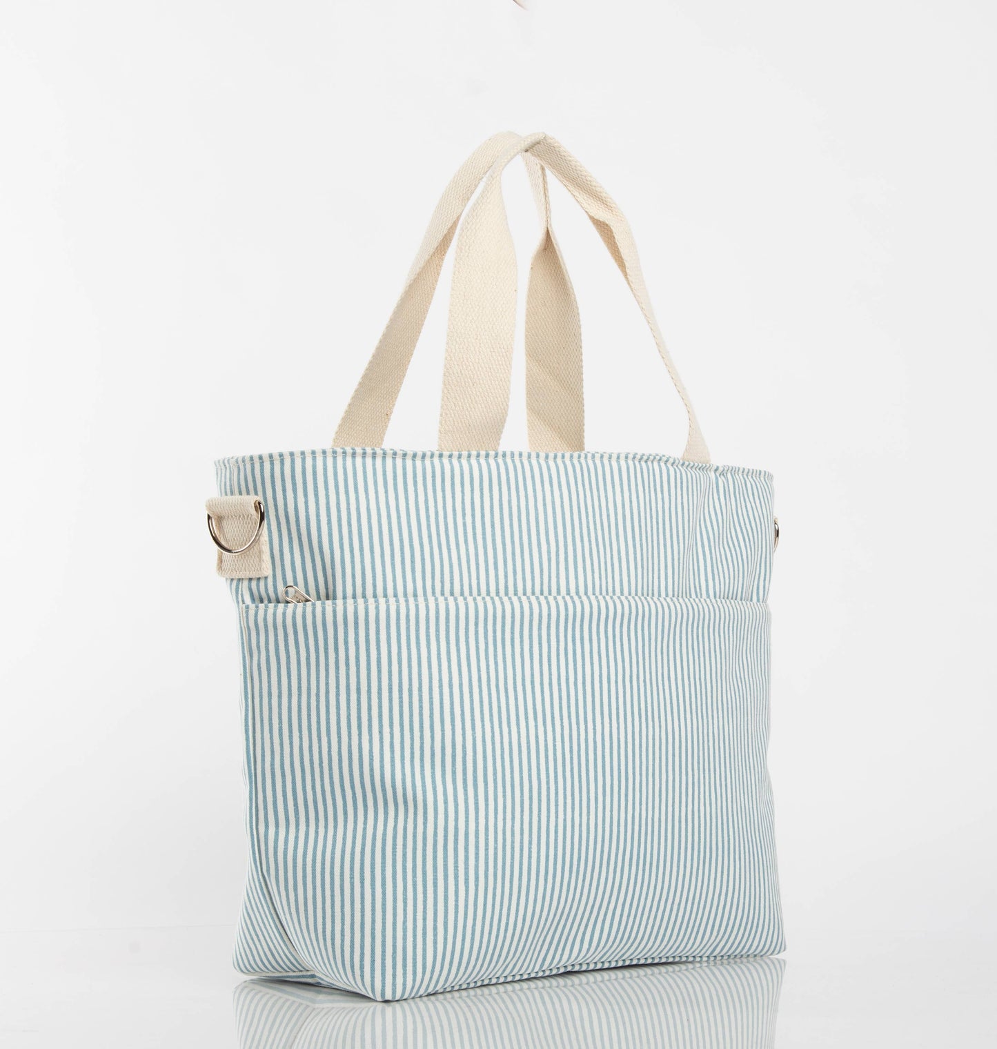 Striped Cooler Tote – Pastel Yellow