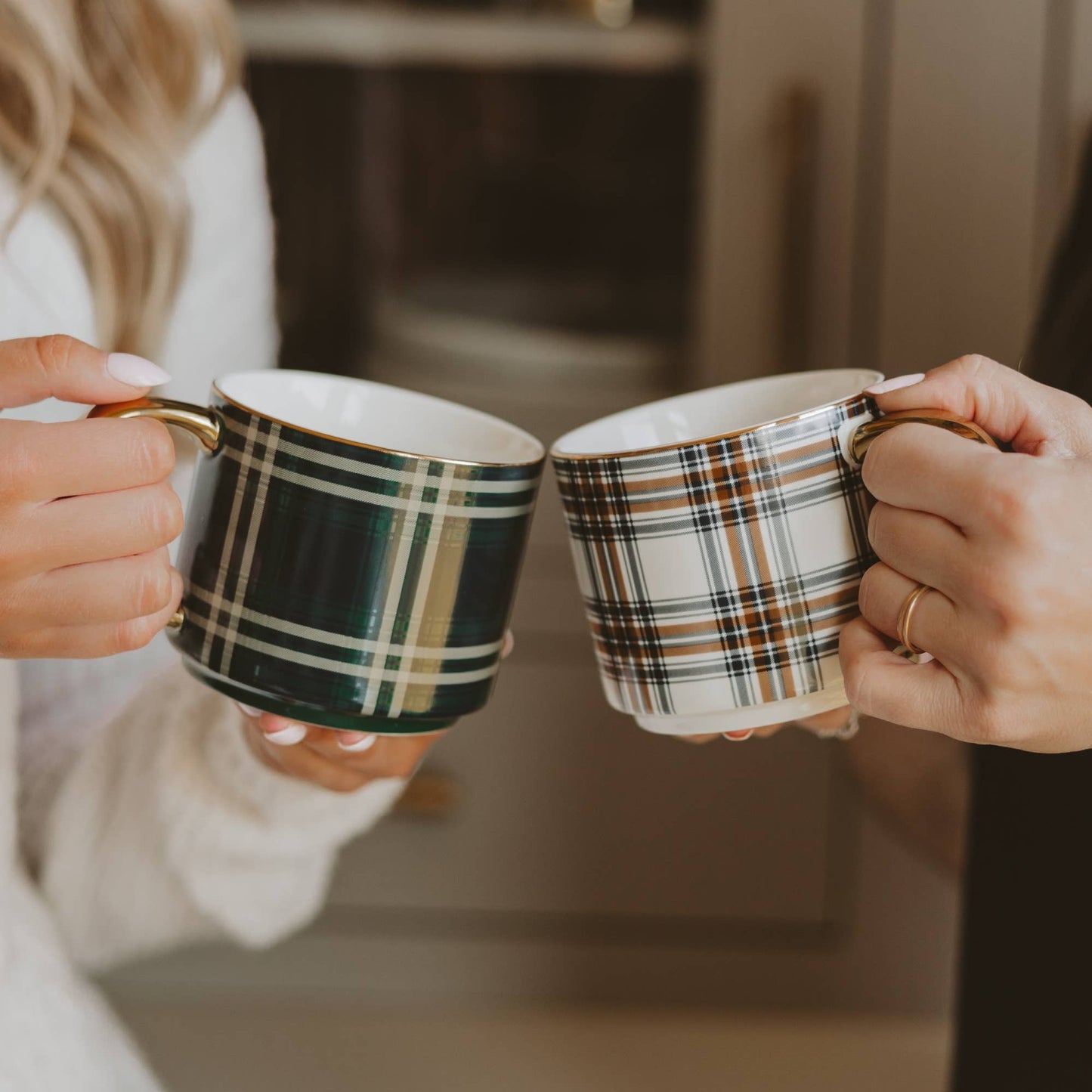 Navy Plaid Coffee Mug - Fall Decor & Gifts