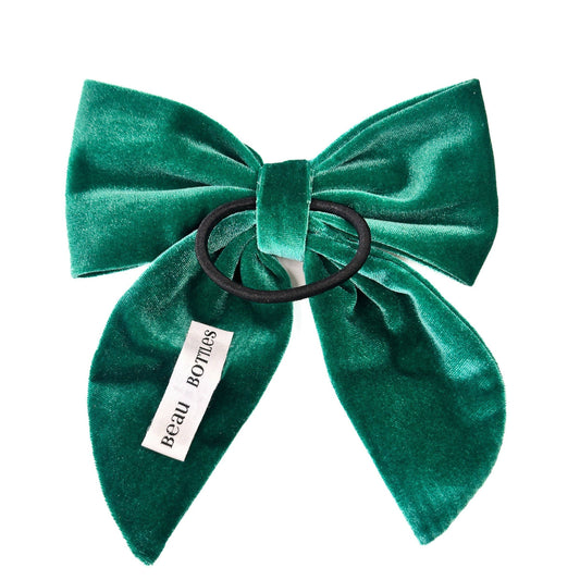 Beau Bottles – Green Velvet Bottle Bow