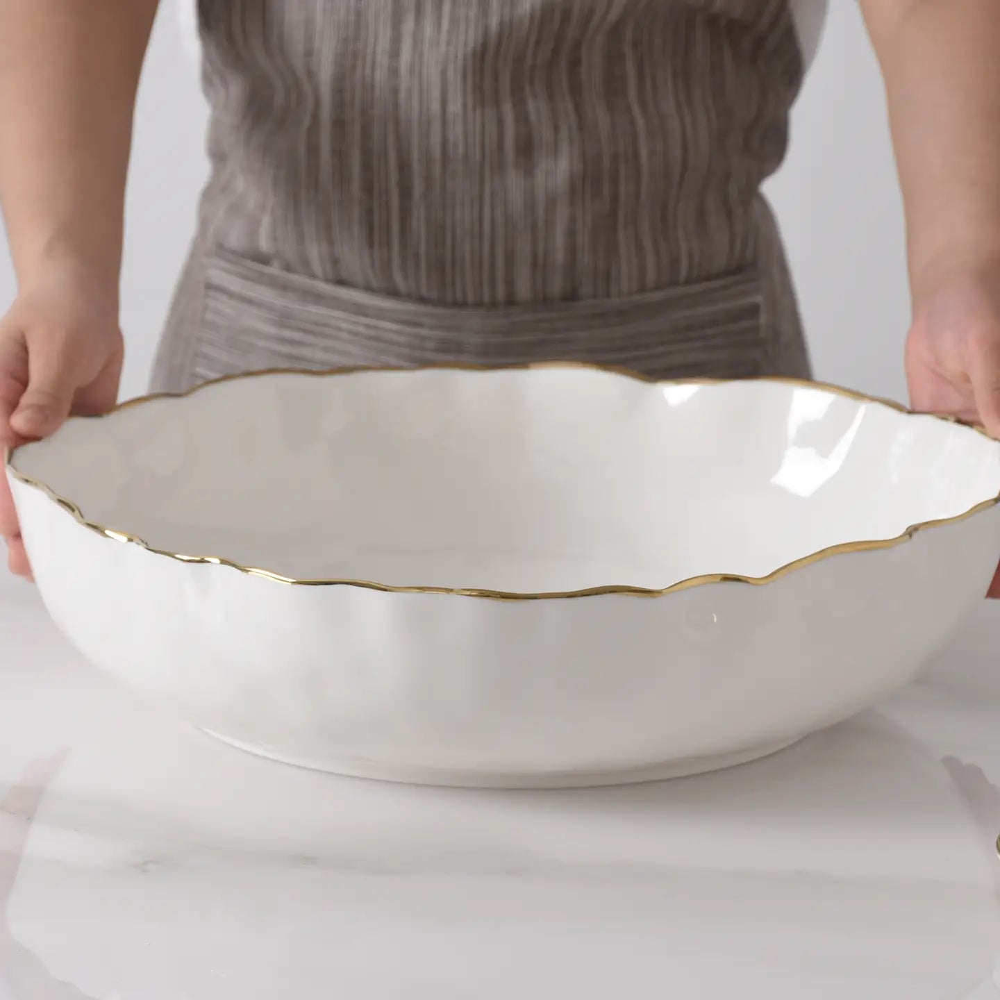 Extra Large Shallow Bowl in Portofino