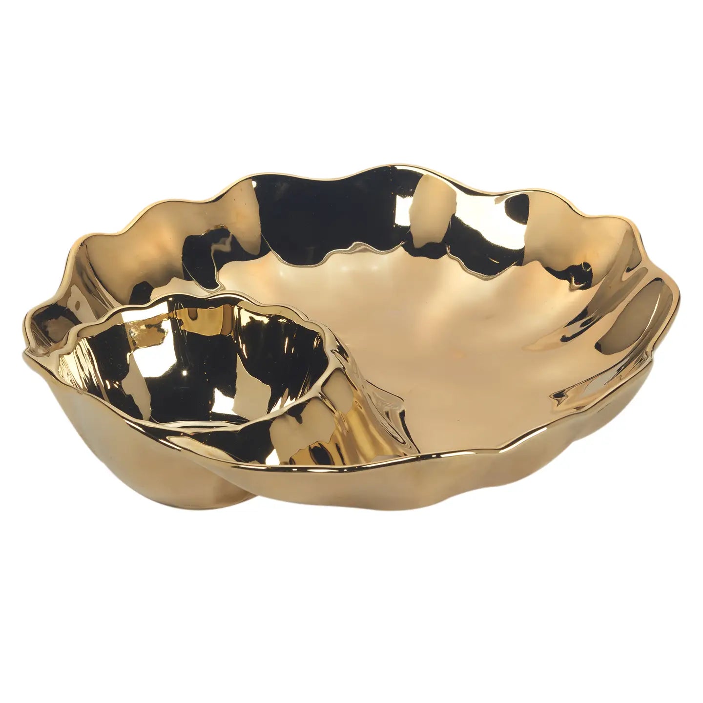 Gold Coast Metallic Glazed Porcelain Platter