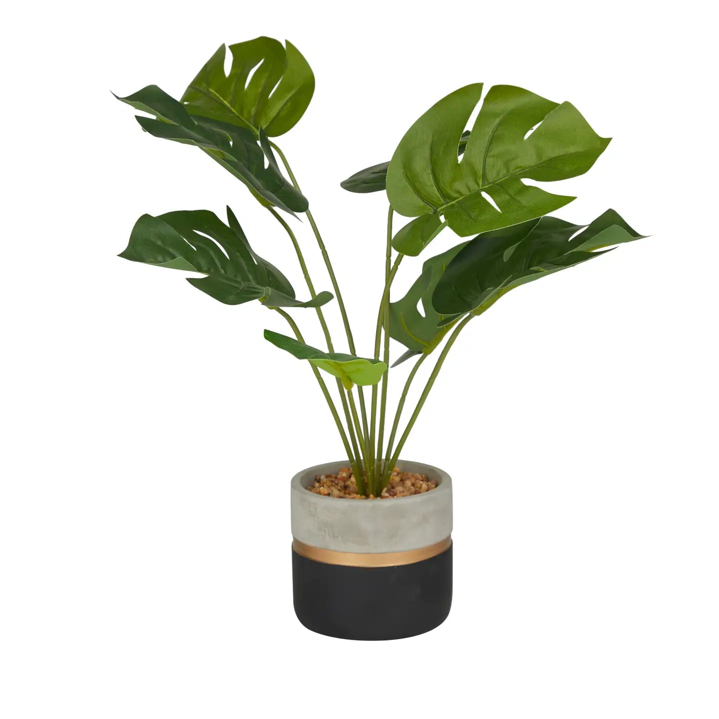 Contemporary Green Faux Foliage Artificial Plant