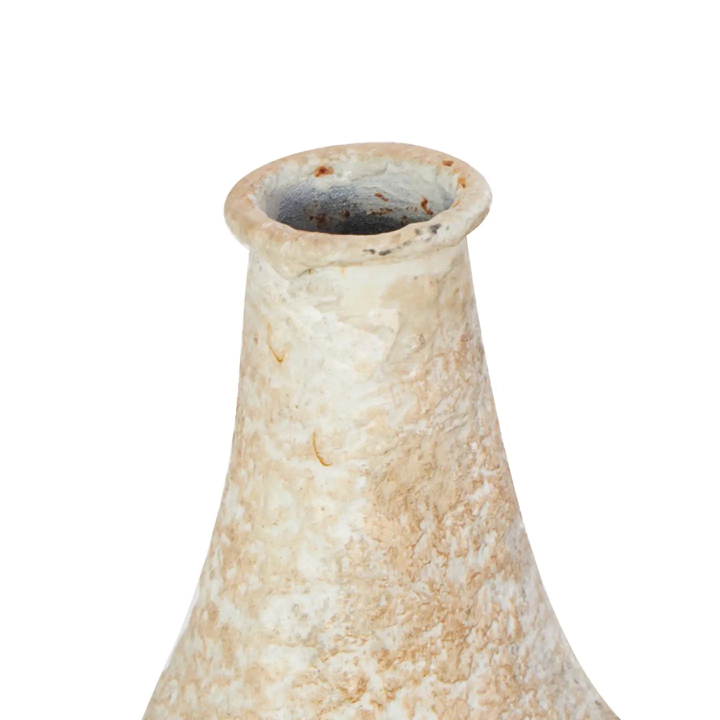 Rustic Beige Metal Vase