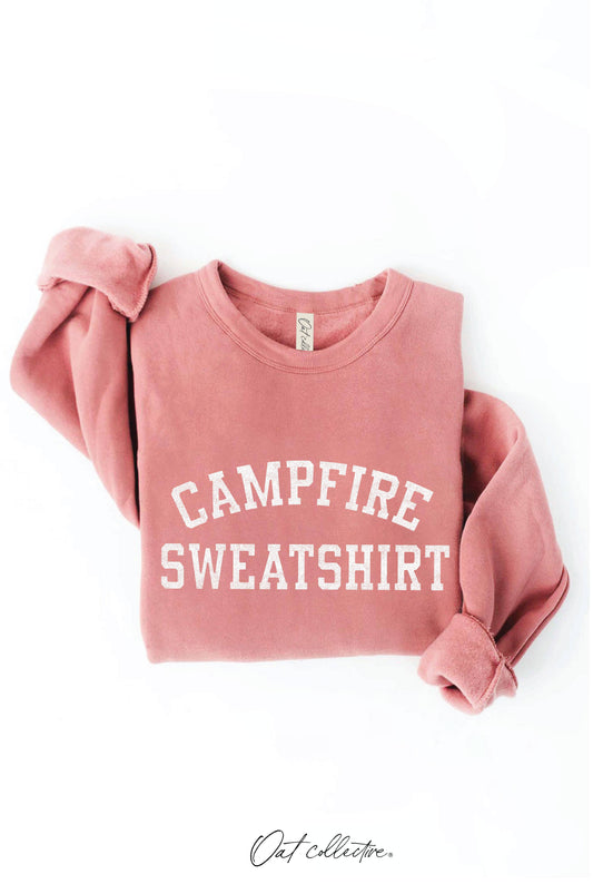 CAMPFIRE SWEATSHIRT Graphic Sweatshirt: MAUVE / L