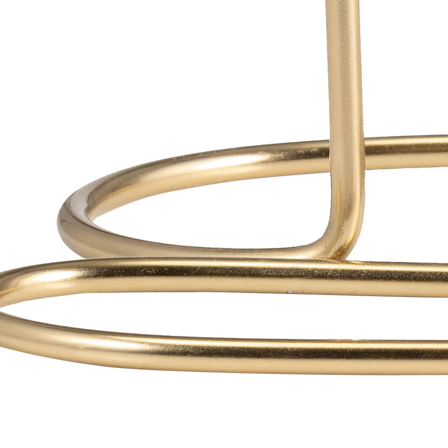 Taper Candle Holder 2-Taper - Gold Metal Double Swirl, 8 in.
