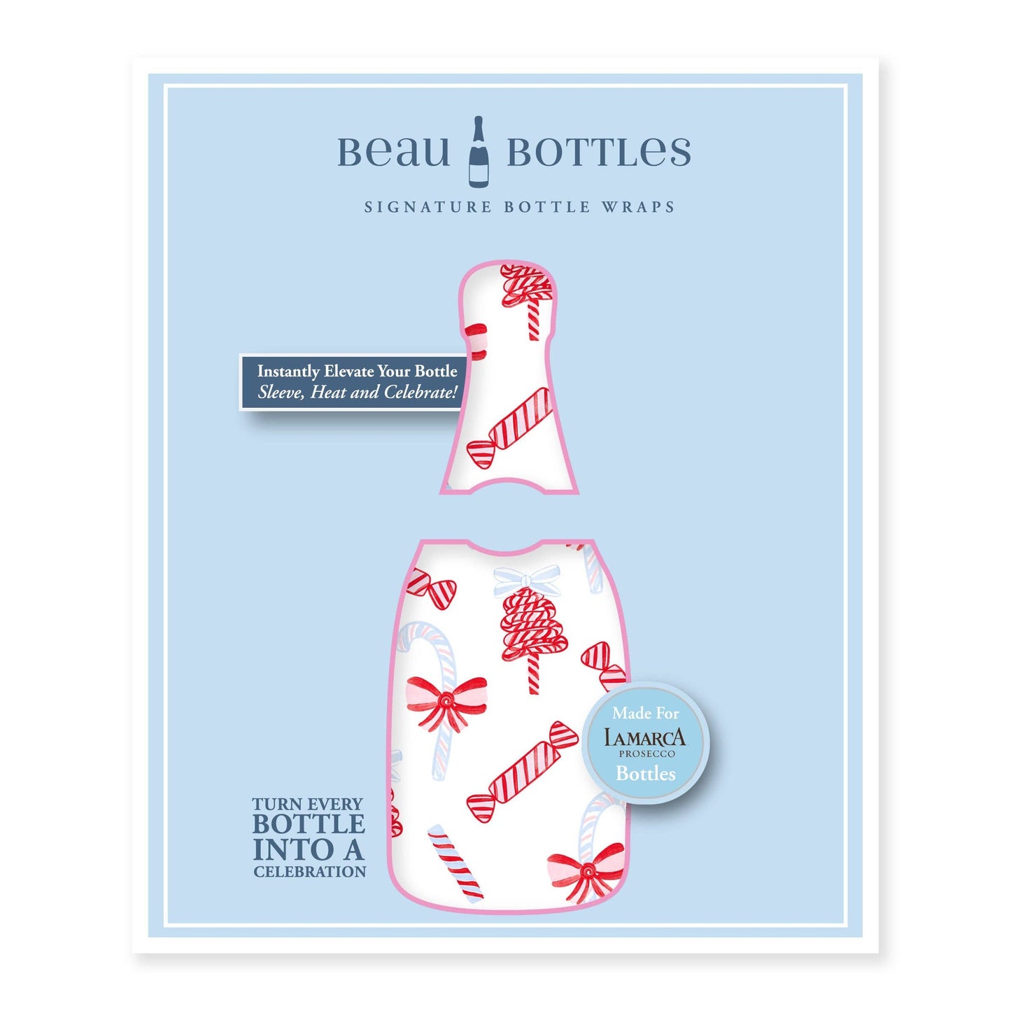 Beau Bottles – Limited Edition Luxe Candy Cane (Prosecco)