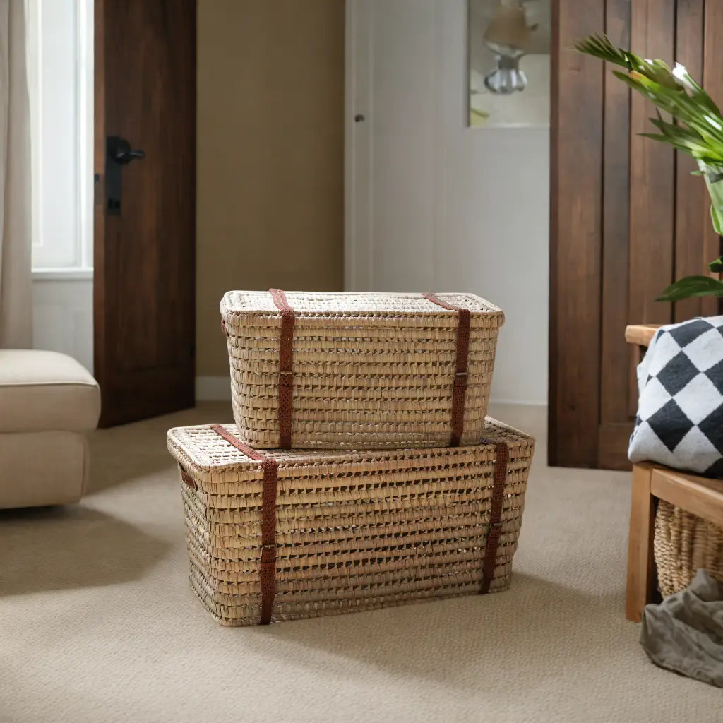 Woven Wicker Storage Basket