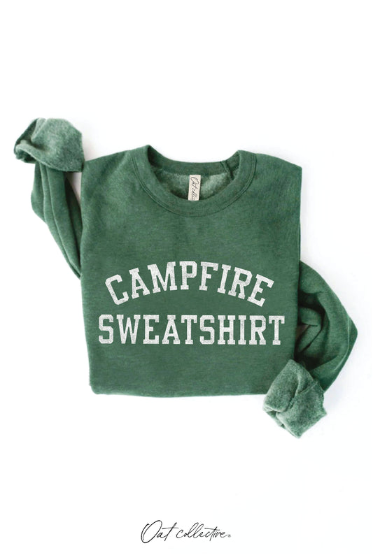 CAMPFIRE SWEATSHIRT Graphic Sweatshirt: HEATHER FOREST / M