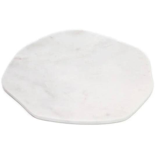 White Marble Organic Shaped Plate