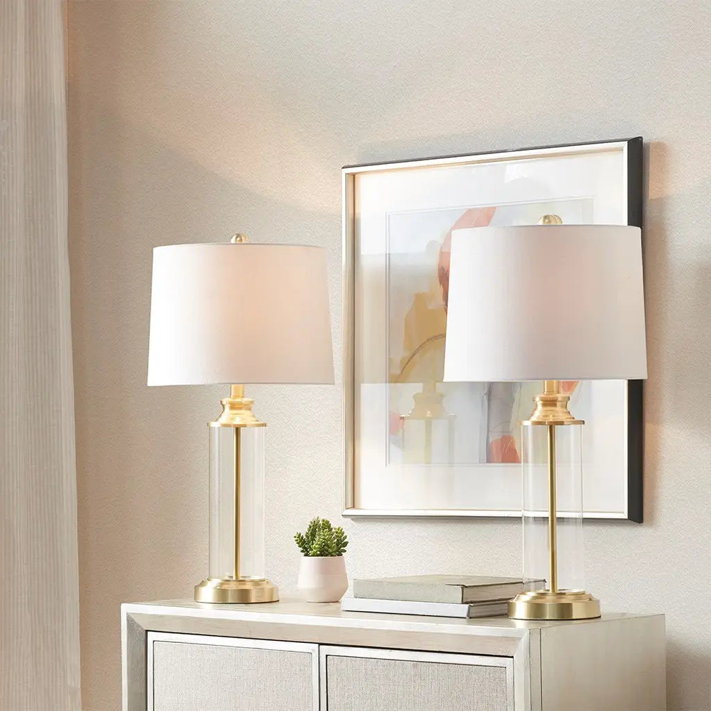 Clear Glass Base Table Lamp