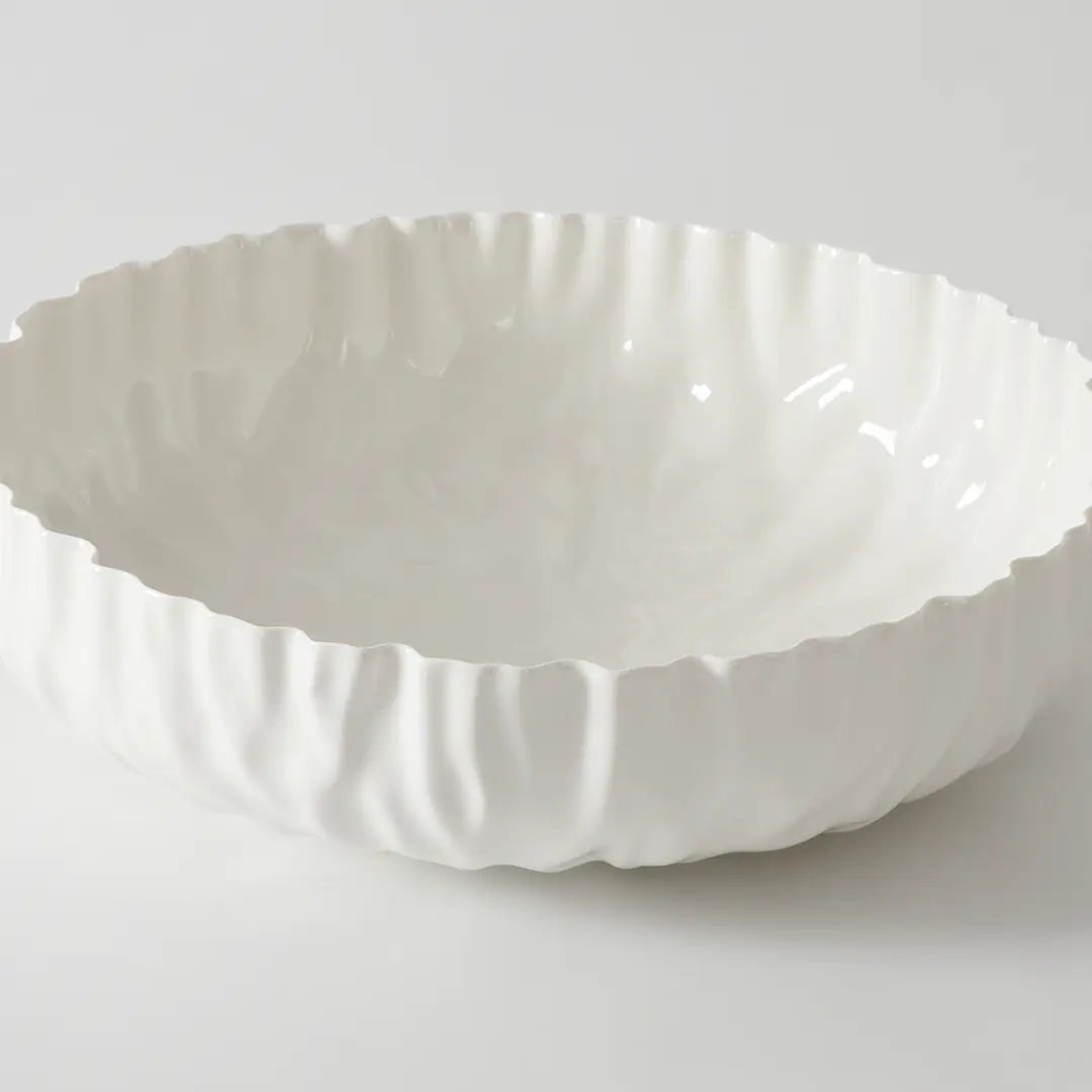 Extra Large Shallow Bowl in Mascali Bianca