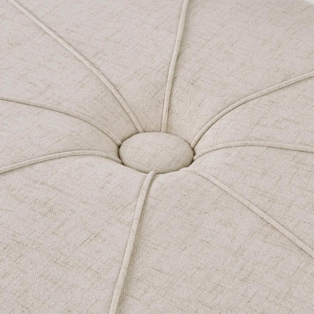 Oval Oversized Ottoman with Tufted Center