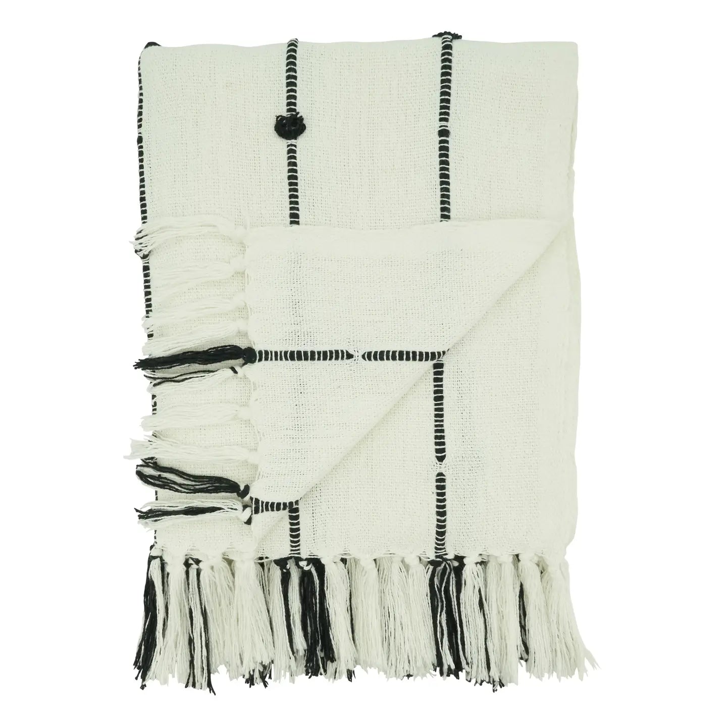 Soft Cotton Knotted Throw Blanket