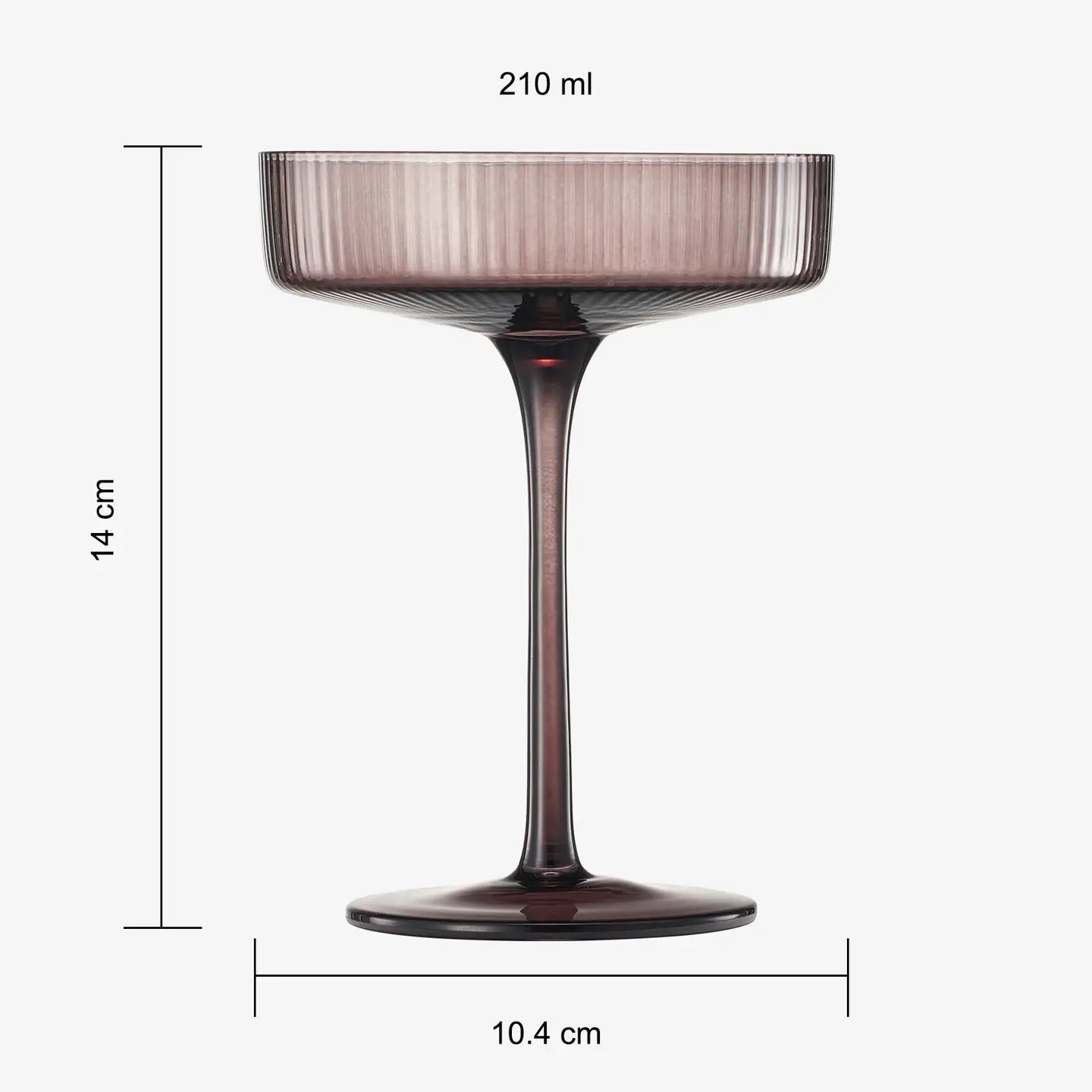 Venus Ribbed Champagne Coupe