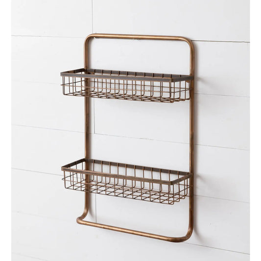 Two-Tiered Organizer with Towel Holder