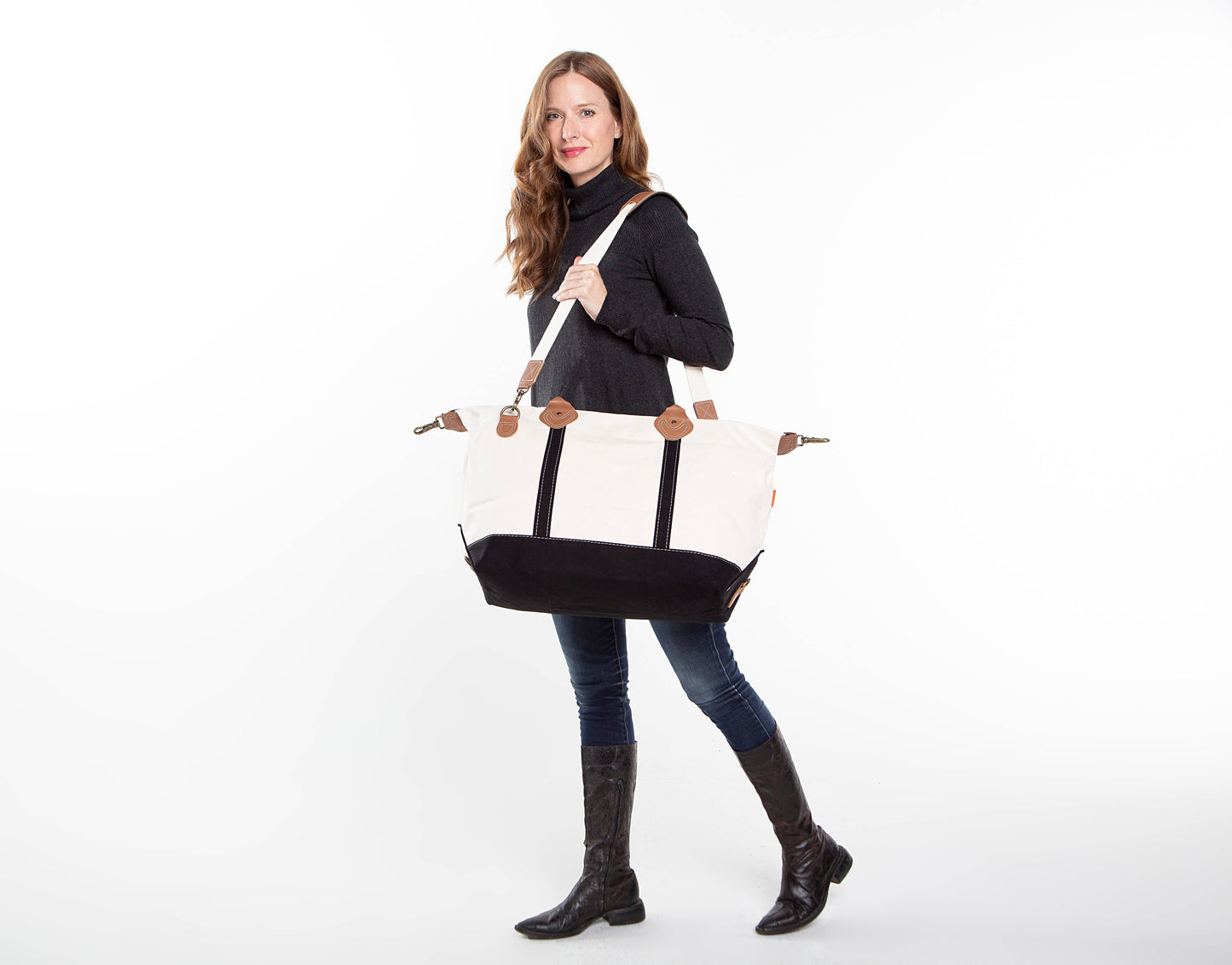 Weekender Canvas Travel Bag – Black