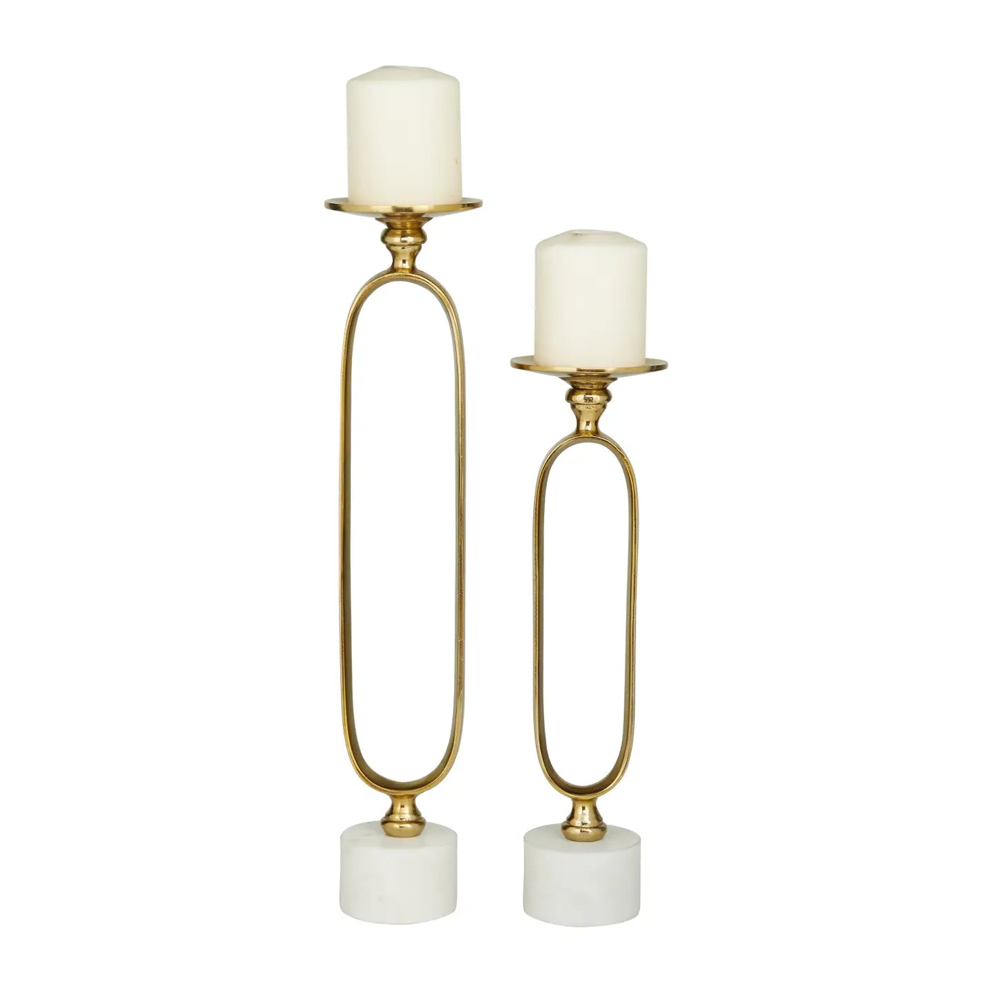 Modern Gold Candle Holder Set