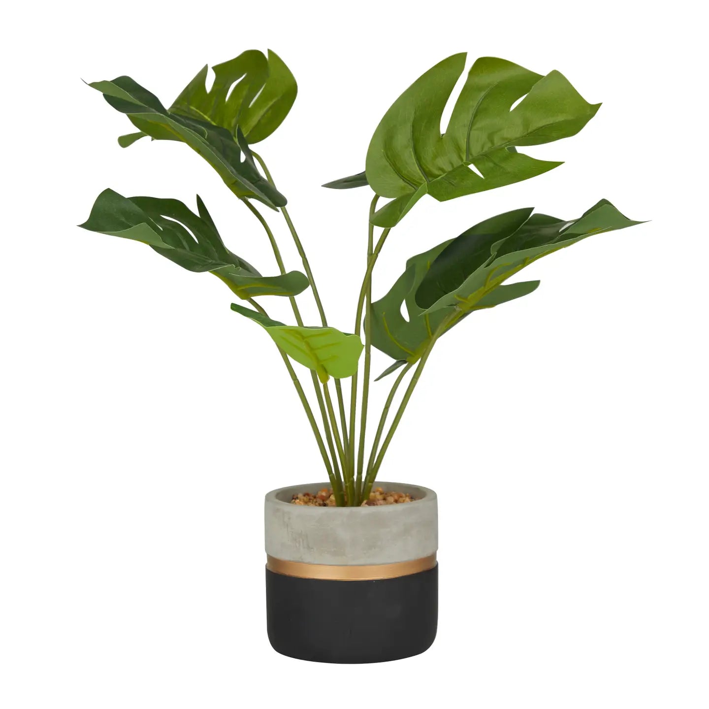 Contemporary Green Faux Foliage Artificial Plant