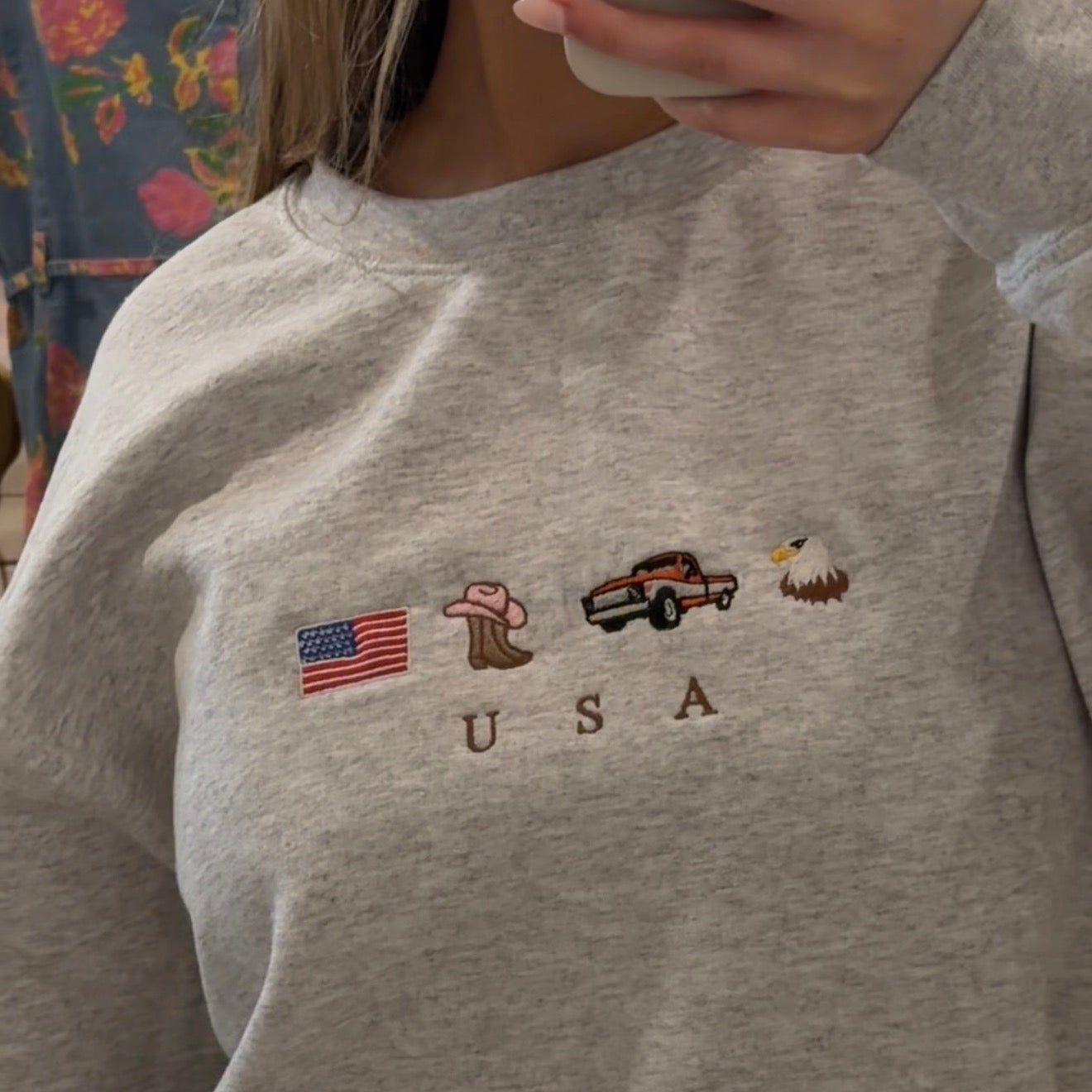 USA ICONS Embroidered Heavyweight Sweatshirt