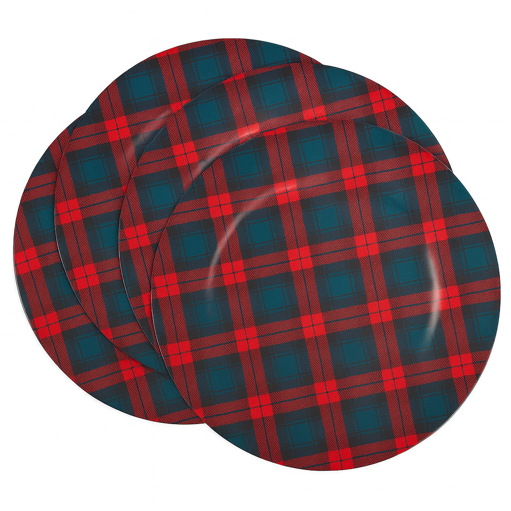 Red and Green Tartan Charger Plate (13”)