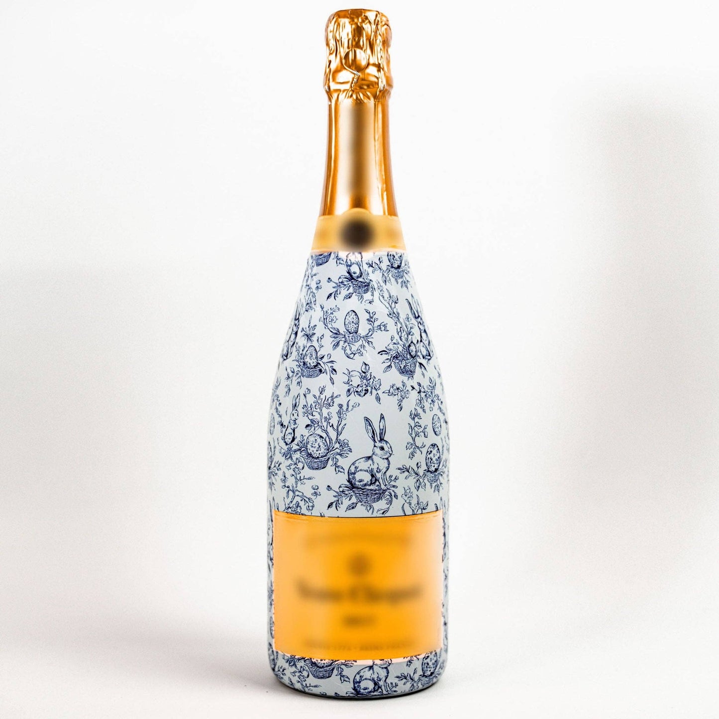 Beau Bottles Blue Easter Bunny Toile- Champagne Collection