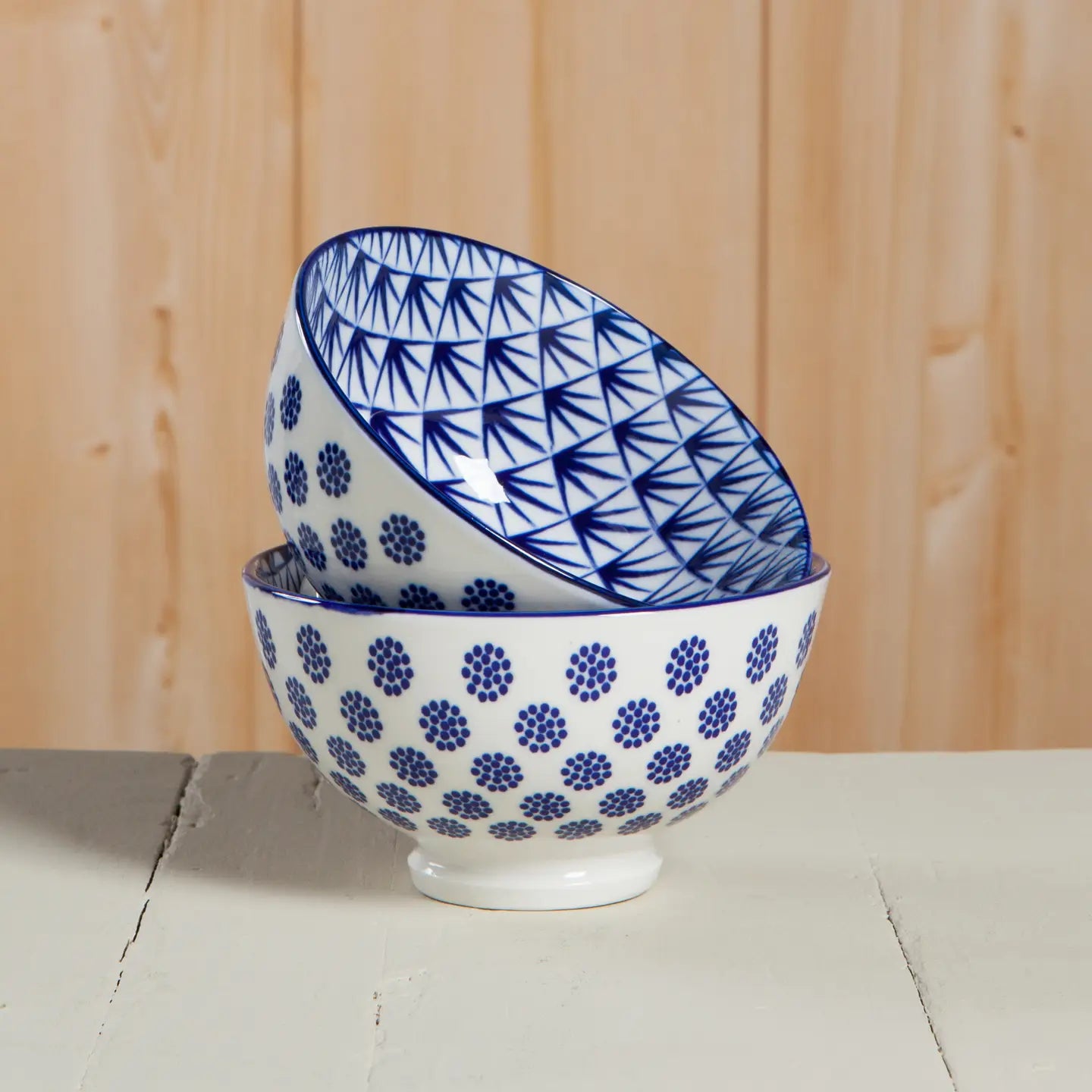 Blue Dots Stamped Bowl