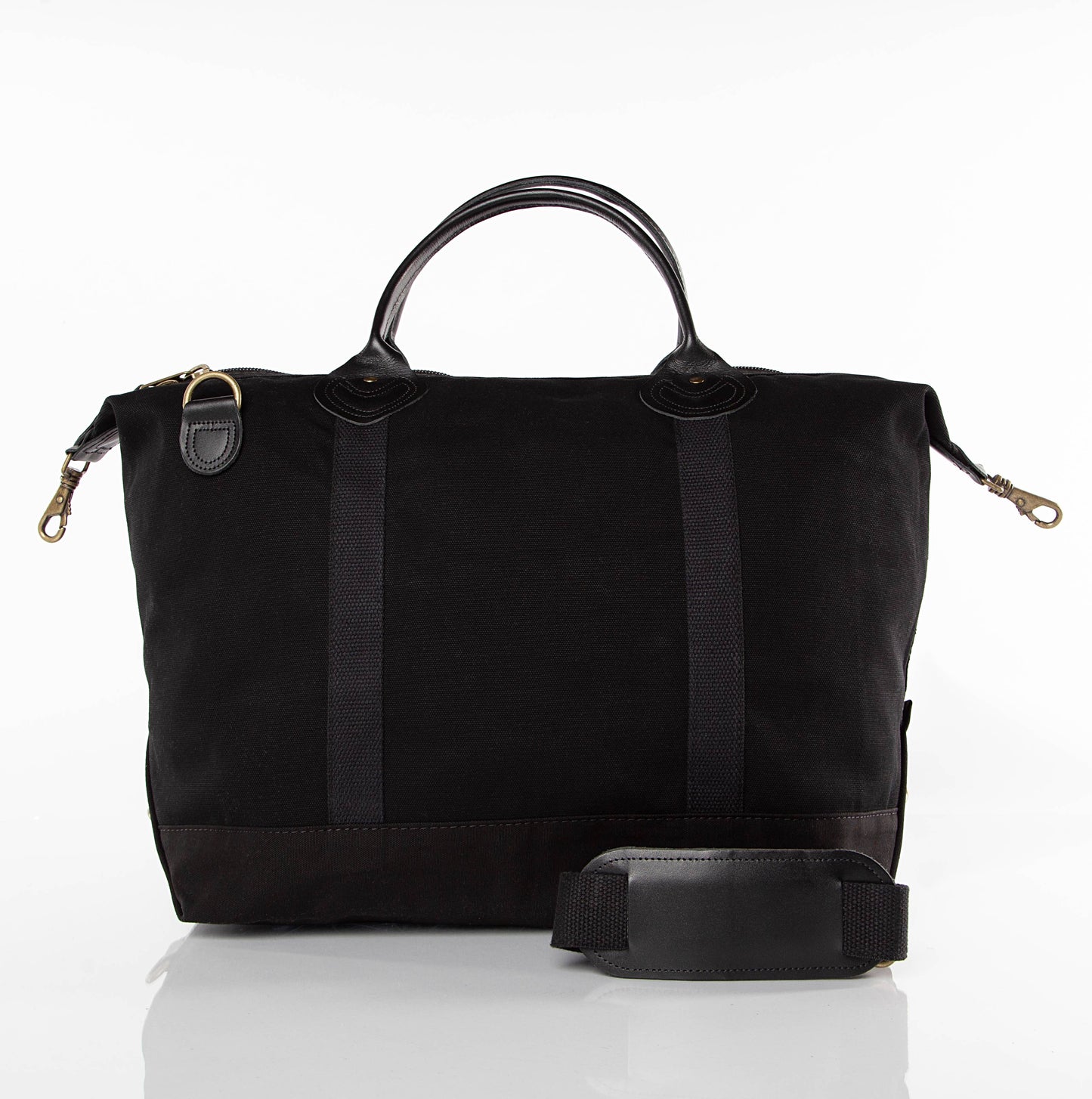 Weekender Canvas Travel Bag – Black