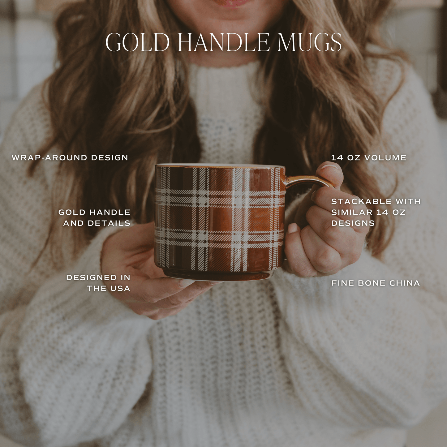 Navy Plaid Coffee Mug - Fall Decor & Gifts