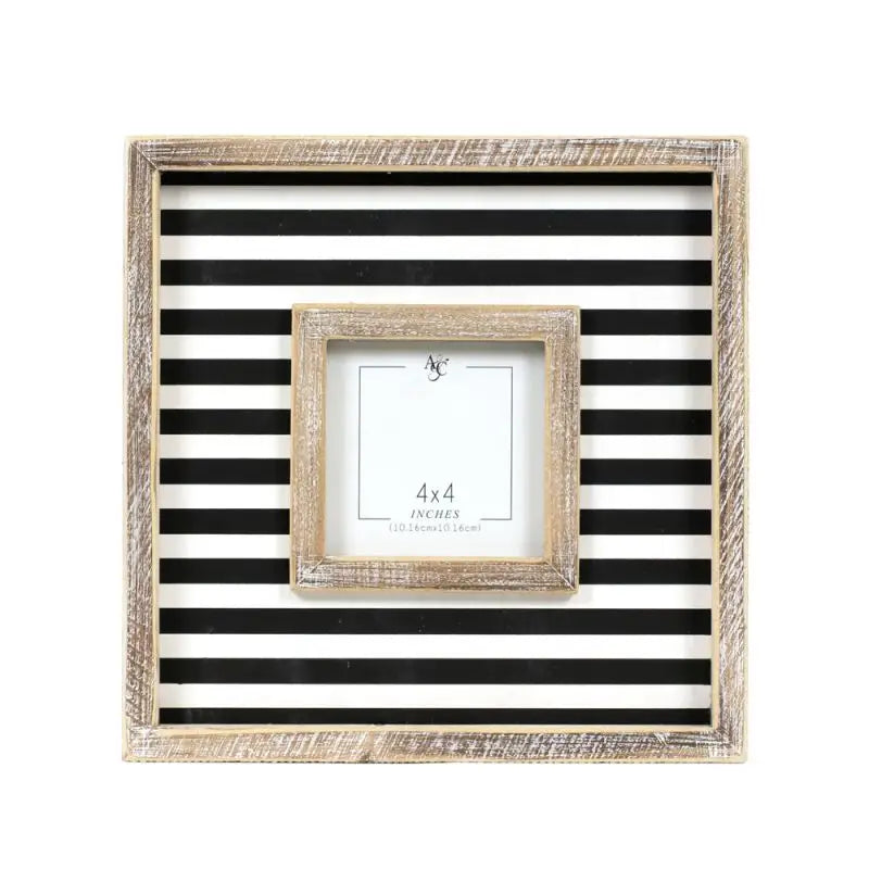 Stripe Wood Photo Frame