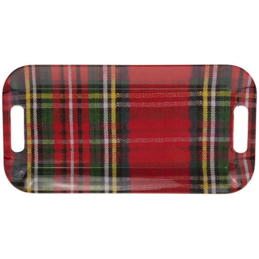 Classic Christmas Check Melamine Tray