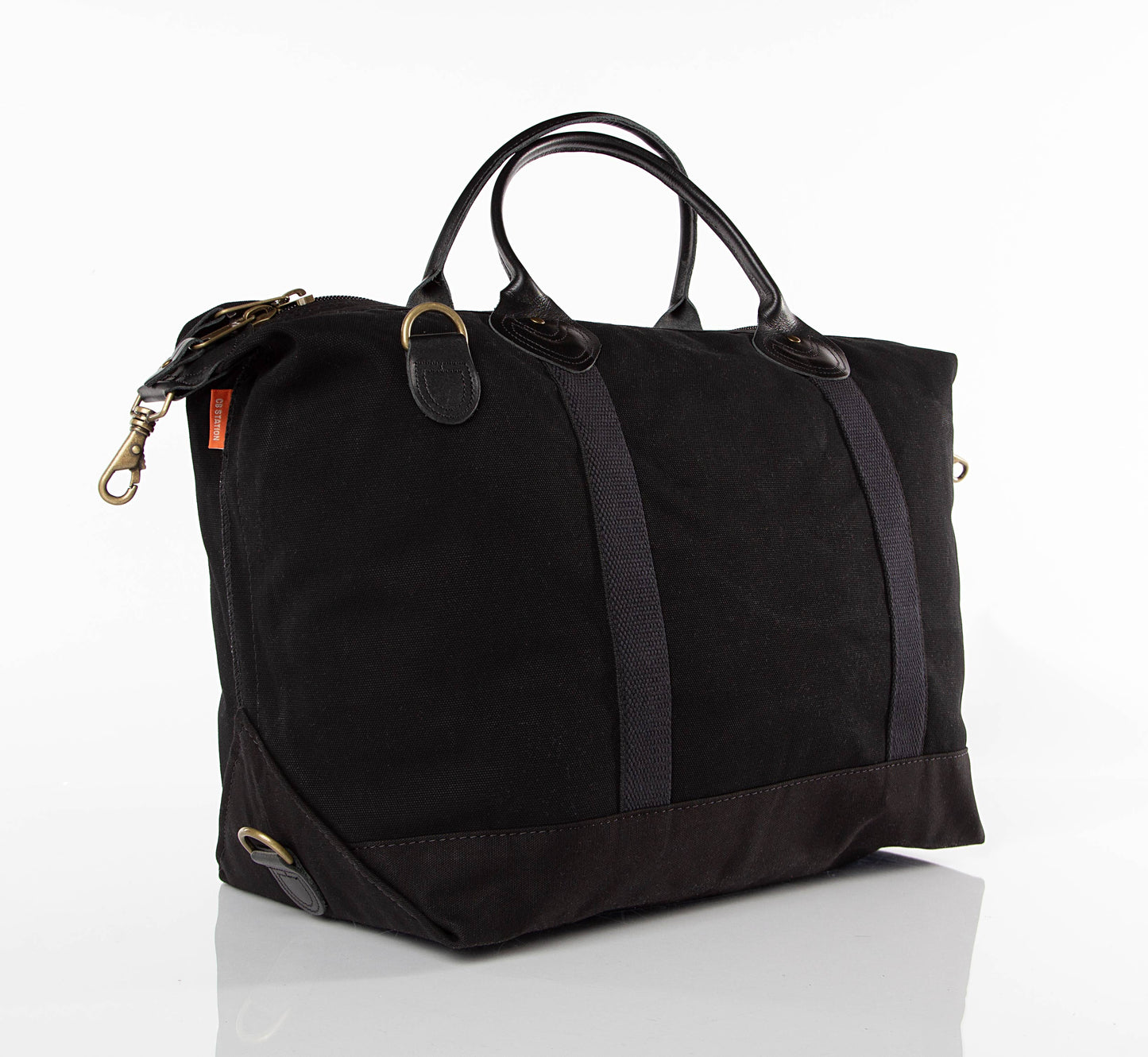 Weekender Canvas Travel Bag – Black