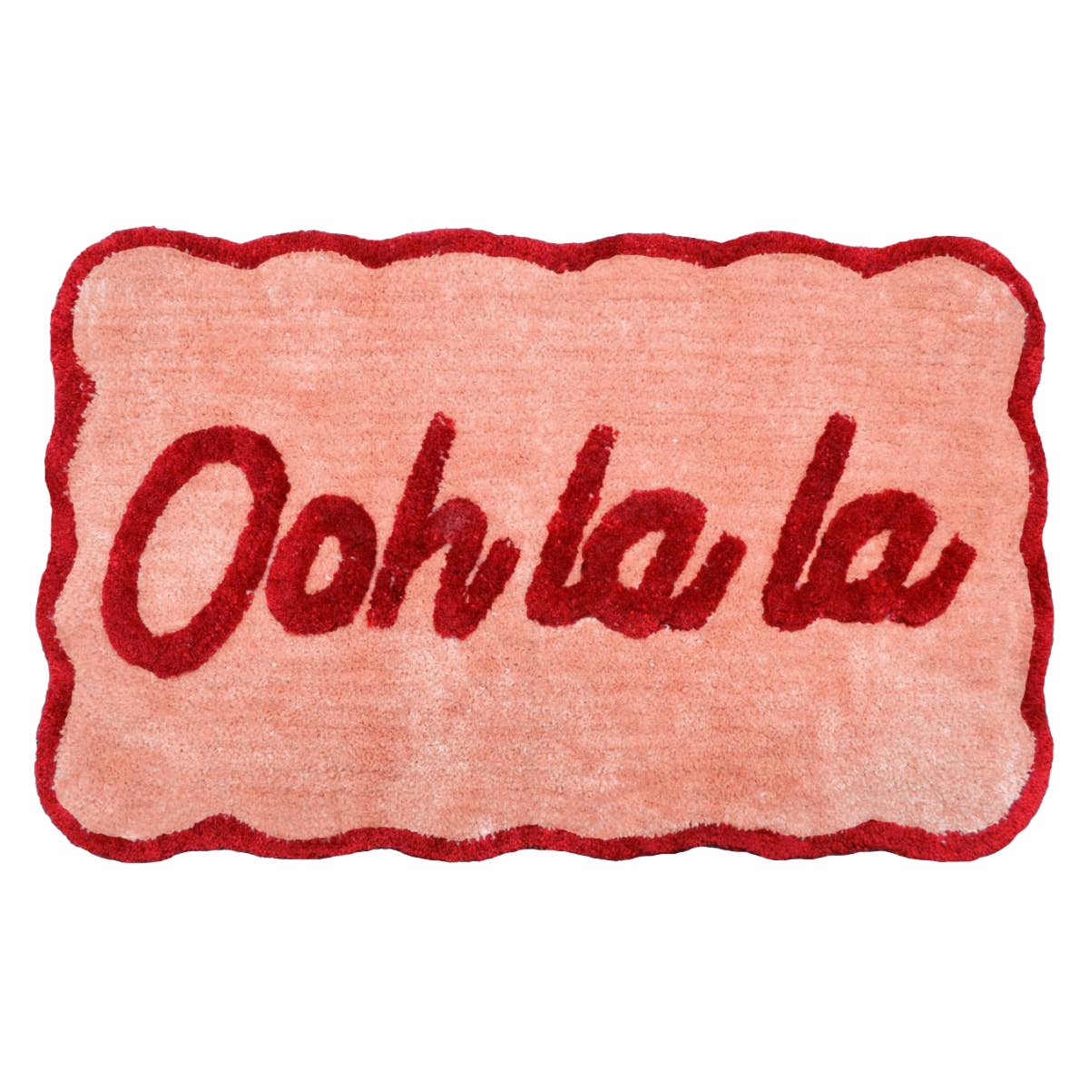 Ooh La La Slogan Scallop Bath Mat (Non-Slip)
